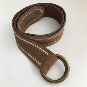Abercrombie & Fitch leather belt gold metallic